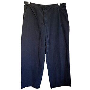 Eileen Fisher Women's L Cropped Black Zip Pants26" Inseam  FLAW